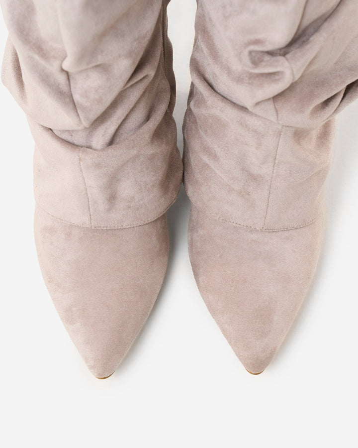 Bottes Montantes en Daim - taupe