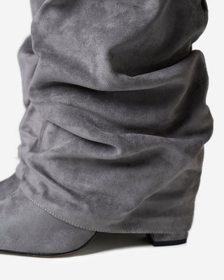 Bottes Montantes en Daim - Gris