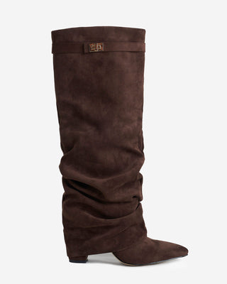 Bottes Montantes en Daim - Marron