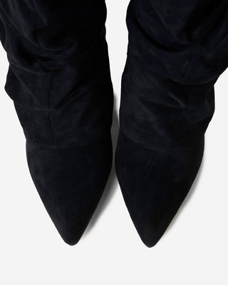 Bottes Montantes en Daim - Noir