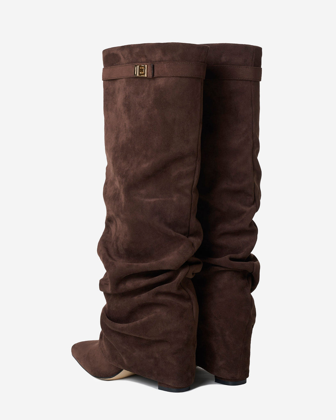 Bottes Montantes en Daim - Marron